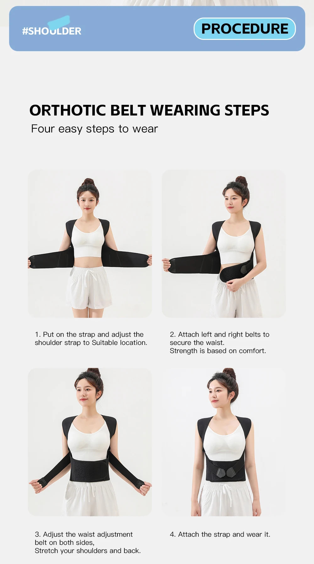 Smart Posture Corrector for Women & Men | Back Brace Support | Fix Back & Neck Pain in 7 Days | Adjustable Spine Corrector