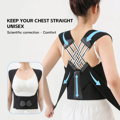 Smart Posture Corrector for Women & Men | Back Brace Support | Fix Back & Neck Pain in 7 Days | Adjustable Spine Corrector