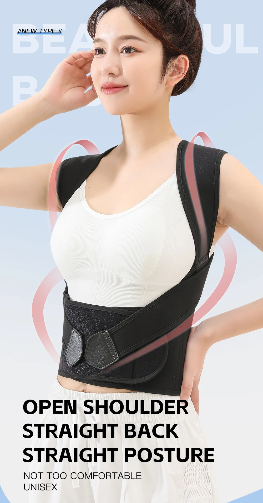 Smart Posture Corrector for Women & Men | Back Brace Support | Fix Back & Neck Pain in 7 Days | Adjustable Spine Corrector