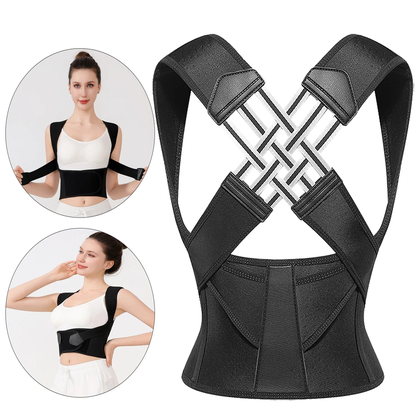 Smart Posture Corrector for Women & Men | Back Brace Support | Fix Back & Neck Pain in 7 Days | Adjustable Spine Corrector