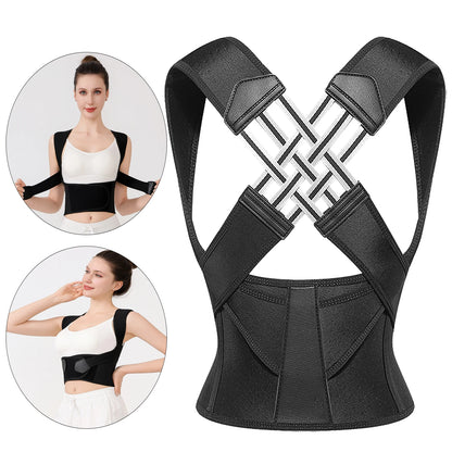 Smart Posture Corrector for Women & Men | Back Brace Support | Fix Back & Neck Pain in 7 Days | Adjustable Spine Corrector